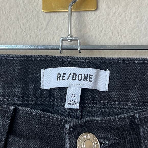 RE/DONE 80s Slim Straight Jeans in Jet Black Size 27 - Picture 4 of 6